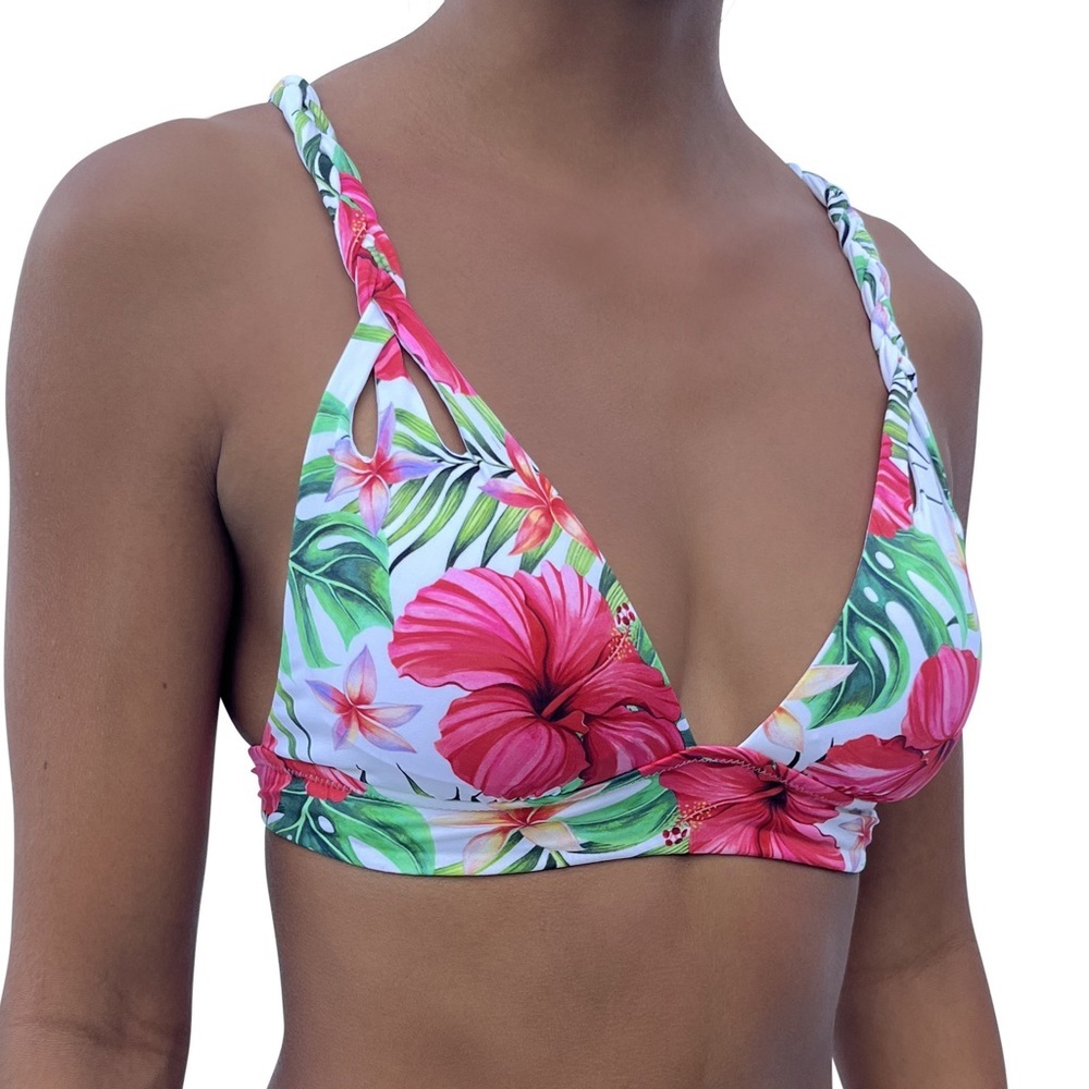 Pualani Hanalei Braided Fix Triangle Bikini Top - Tahiti Women’s X-Large